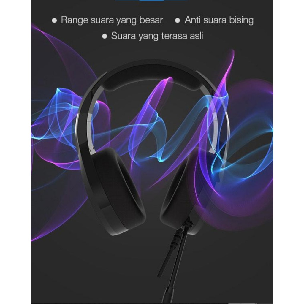 ROBOT RH-G10 Gaming Wired Headphone 7 Colour LED Light - Garansi Resmi 1 TAHUN