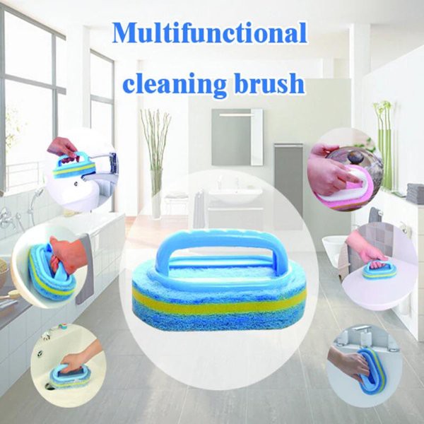 Sikat Pembersih Kamar Mandi WC Dapur Sponge Cleaning Brush - SW024 - Blue