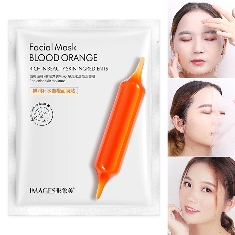 Masker Wajah Images Blood Orange Fresh Moisturizing Facial Sheet Mask