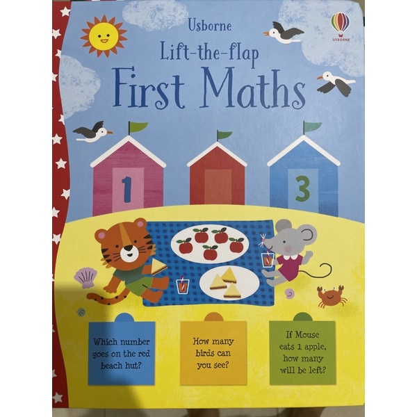 USBORNE buku anak LIFT THE FLAP SIZE BESAR BEST SELLER seasons weather abc germs demolition kontruksi body works grammar usborne pop up-First Math