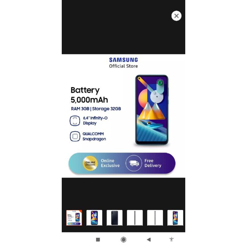 NEW BARU SAMSUNG GALAXI M11 RAM 4 ROM 64 4/64 GB ORIGINAL GARANSI RESMI SEIN 2 TAHUN