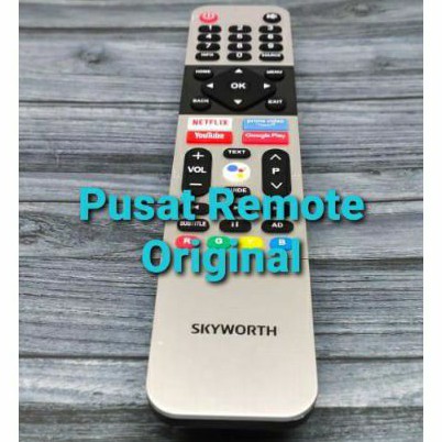 REMOTE REMOT SMART TV LED COOCAA SKYWORTH GOOGLE PLAY YOUTUBE ORIGINAL ASLI