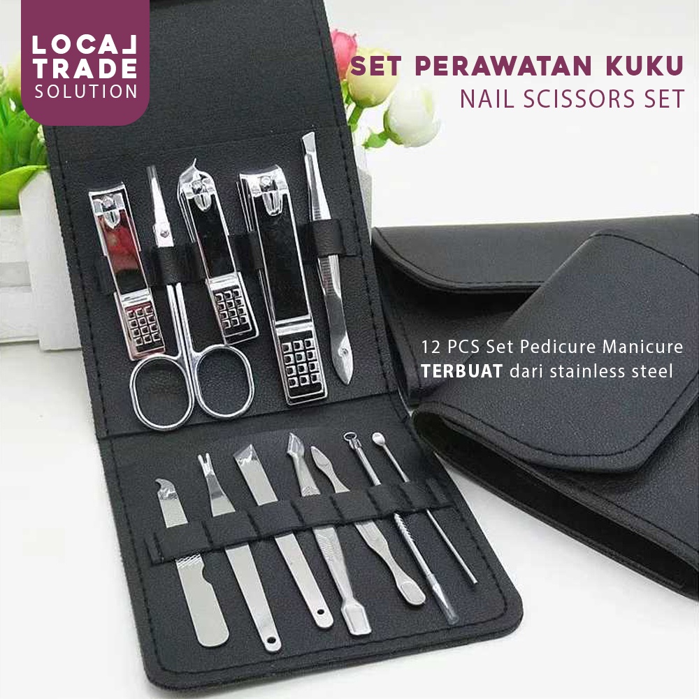 16 in 1 Set Gunting Kuku Perawatan Manicure Pedicure Professional Free Case