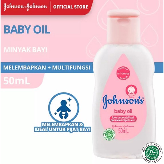 Johnsons Baby Oil regular 50ml ORIGINAL-BPOM