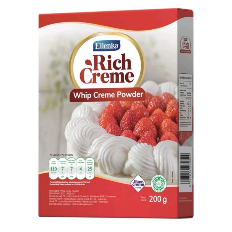 

Whipped cream Bubuk Rich creme 200gram