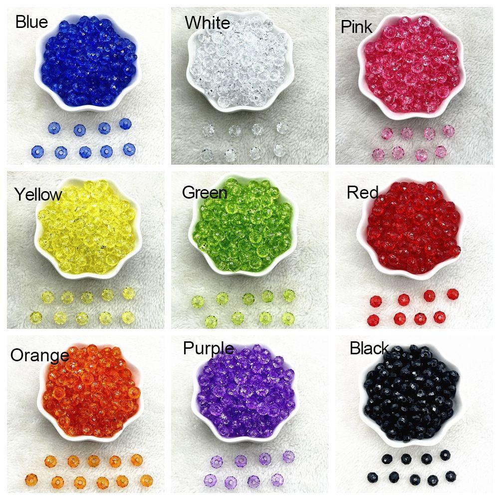 R-flower Acrylic Beads Tusuk Jarum Aksesoris Perhiasan Kalung Gelang Membuat Longgar Spacer Bead