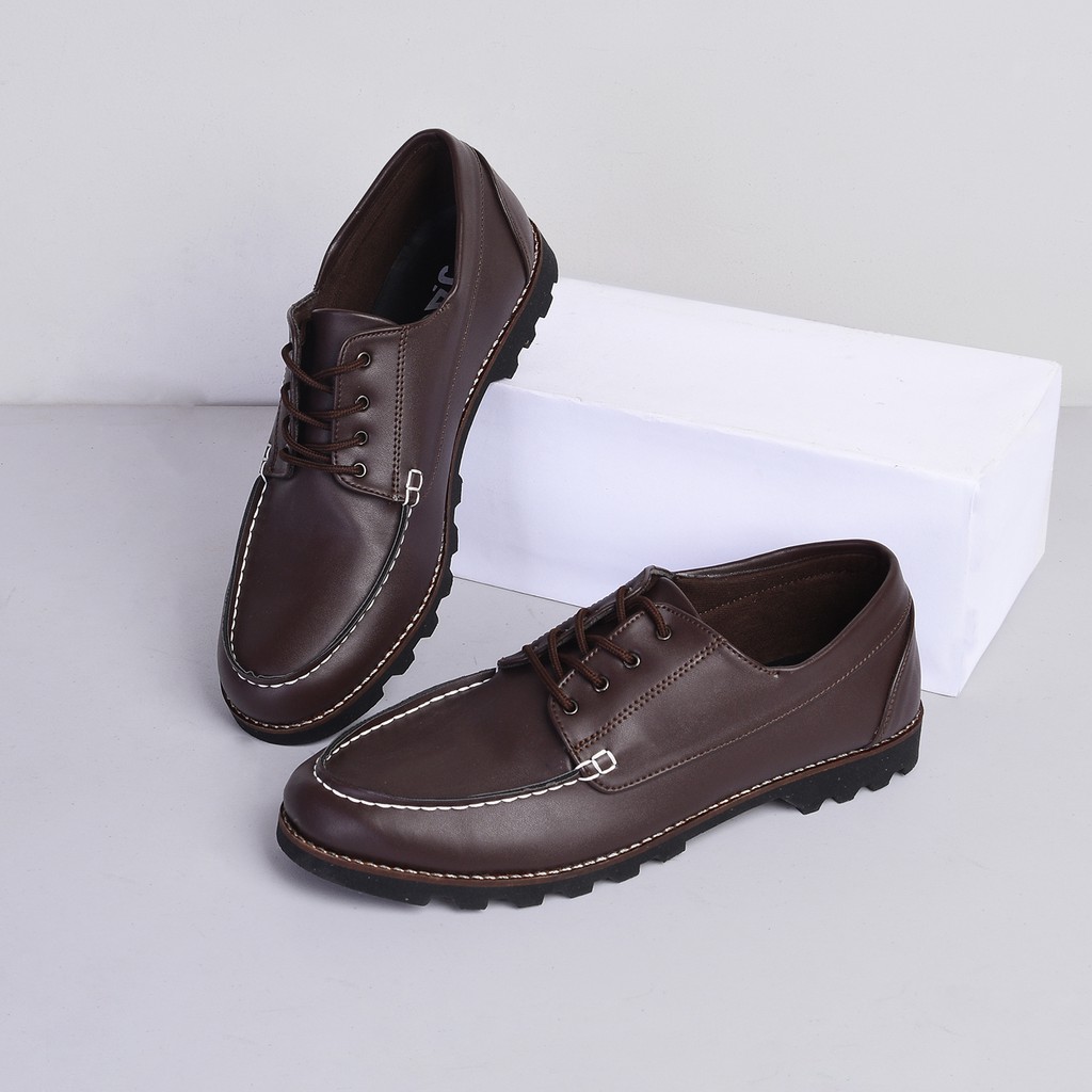 Brighton Brown | Sepatu Pantofel Klasik Formal Pria Cowok Lokal Ori Original Footwear | FORIND Jack