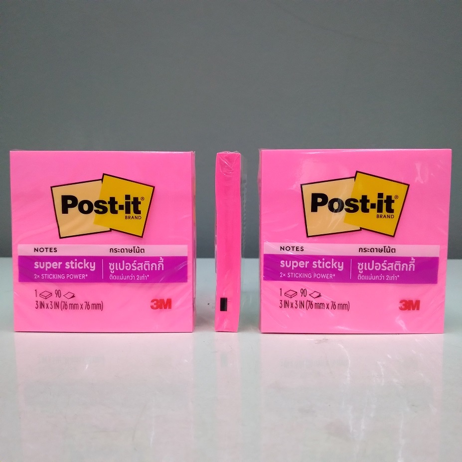 

3M Post It 654 1SSNP Neon Pink Super Sticky Note 3inch x 3inch