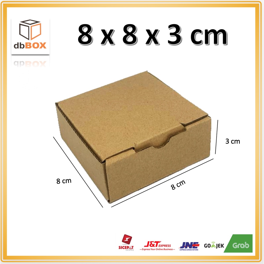 

Kardus Uk.8x8x3 ....Die Cut kotak Kue, snack -aksesoris-dll model box pizza