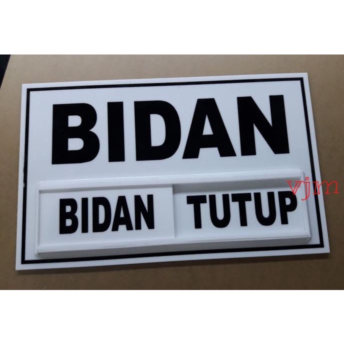 

Acrylic Papan Nama Dokter/Bidan,27x17cm