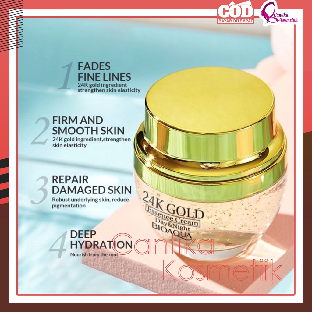 BIOAQUA 24K GOLD ESSENCE CREAM SIANG & MALAM