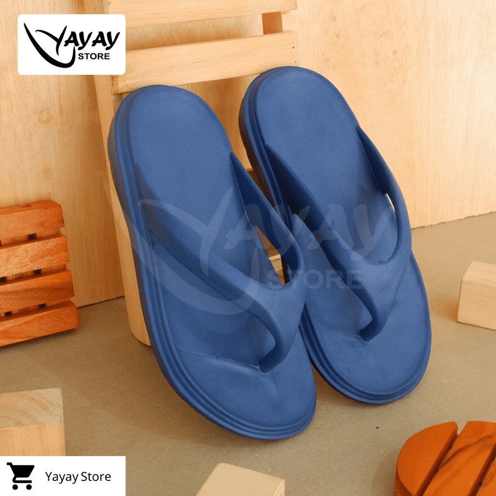 Sendal Jepit Pria Full Karet/Sandal Jepit Pria Polos Empuk Anti Slip Anti Air Dan Nyaman Di Pakai