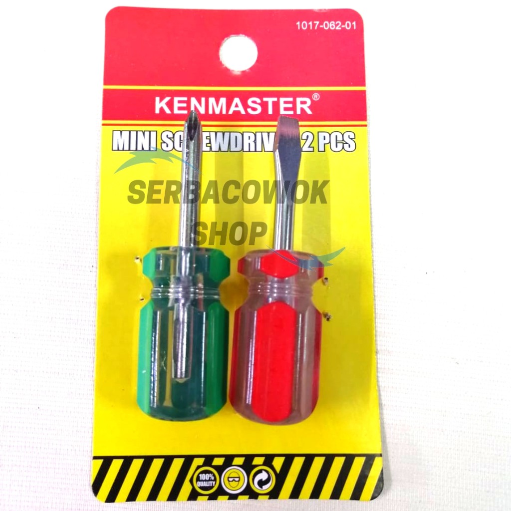 XP TOOL Obeng Buntek Cebol Bogel Set Plus Minus Model Kristal KENMASTER Termurah Berkualitas