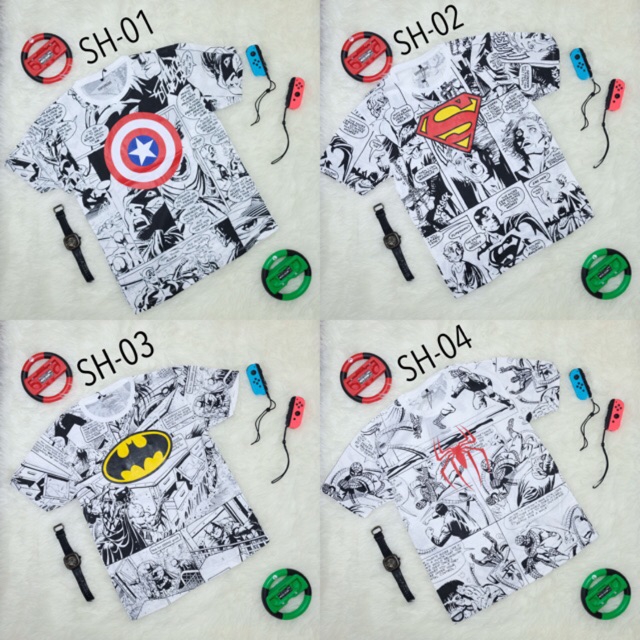 [KAOS DEWASA FULLPRINT]KAOS SUPERHERO FULL PRINT | KAOS SUPERHERO MURAH | BAJU MOTIF SUPERHERO MURAH