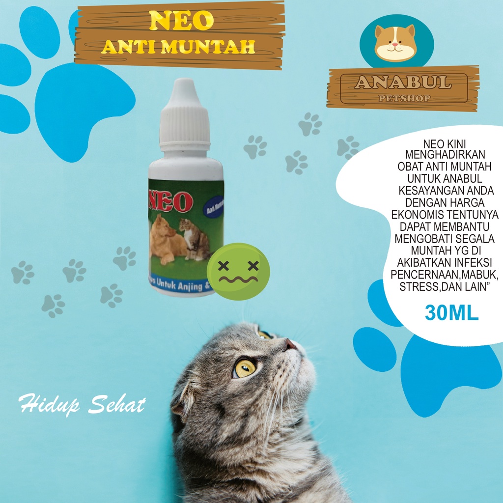 OBAT ANTI MUNTAH NEO UNTUK KUCING DAN ANJING 30ML