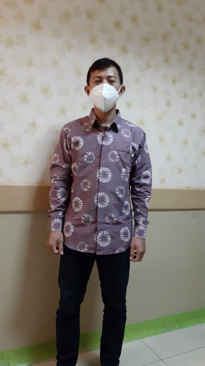 Asta Sibori Kemeja Batik Pria Lengan Panjang Slimfit Katun Printing Hem Baju Seragam Kantor Modern