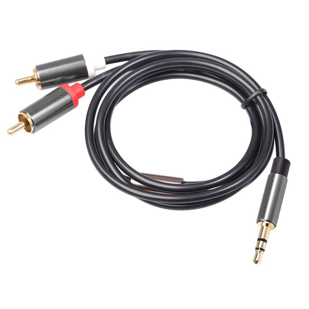 Vention Kabel 3.5mm Male ke 2 RCA Male HiFi 5M - Black