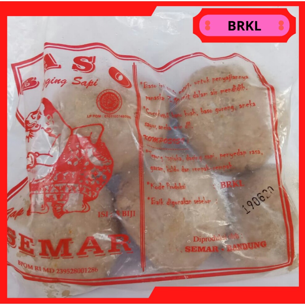 

BAKSO SEMAR BRKL 7 cm, 5 pcs, 750 gram ENAK MANTAP