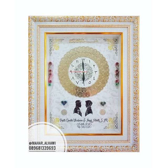 Mahar Jam Koin 30x40cm /mahar Jam aktif