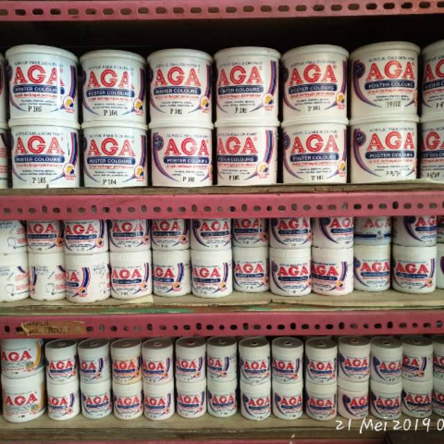 AGA 100 CC ( PUTIH / HITAM ) CAT DEKORASI / CAT GABUS / CAT ACRYLIC / CAT POSTER