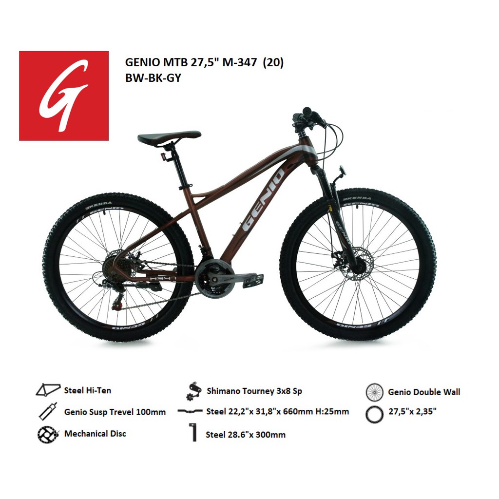 Sepeda Gunung mtb 27,5 inch genio m347