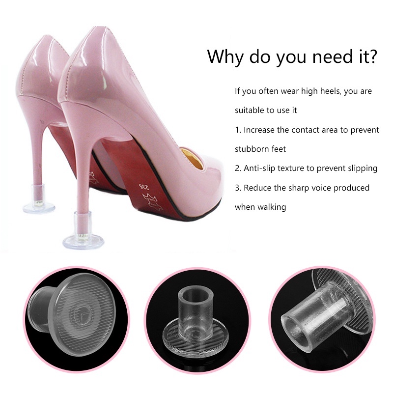 1 Pasang Pelindung Tumit Tinggi Cover Latin Stiletto Dancing Stoppers Antislip High Heeler Untuk Pernikahan