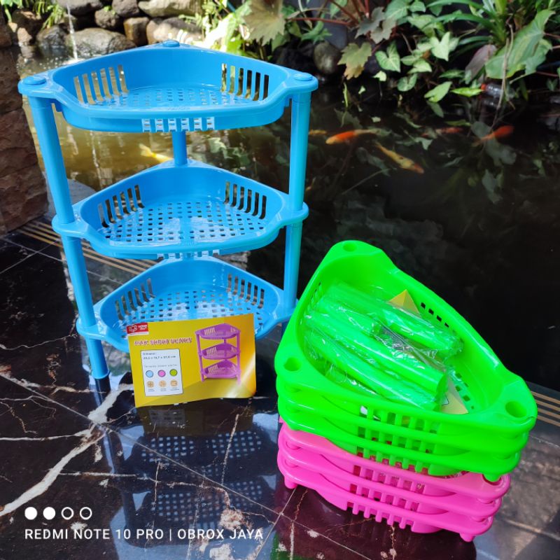 Rak Segi Venus/Rak Mini Segi/Rak Plastik/Rak Sudut Plastik/rak serbaguna/rak kosmetik