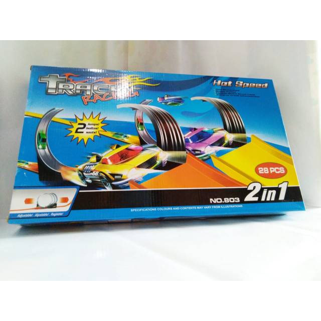 Mainan track racing 2 in 1hot wheels SY0906 S1