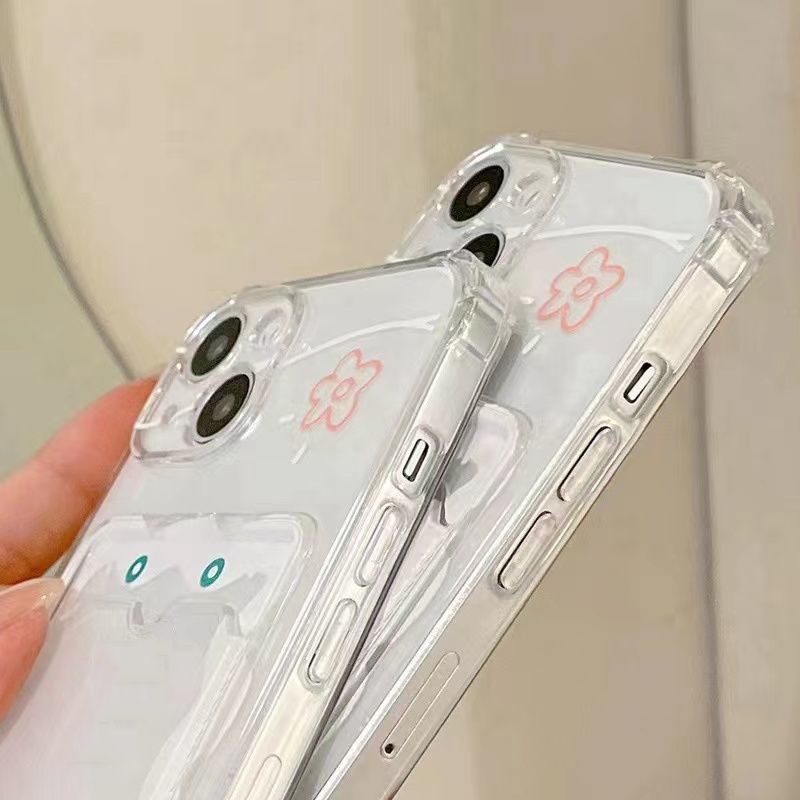 Soft Case Silikon TPU Transparan Shockproof Motif Bunga Untuk IPhone 13 12 mini 11 10 Pro XS Max X XR 8 7 6 6S Plus