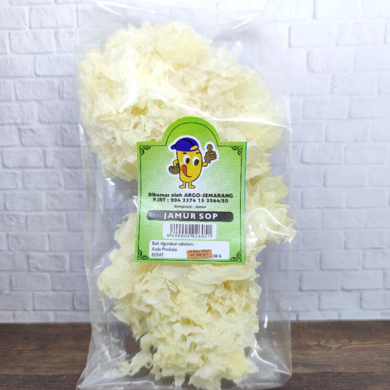 Jamur Putih Kering Untuk Sop Bai Mu Er Argo 50gr
