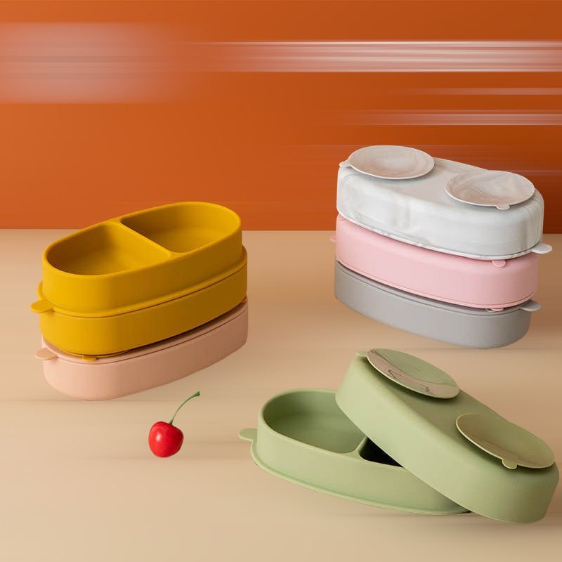 Portable Silicone Food Tray (Tempat makan portable silikon)