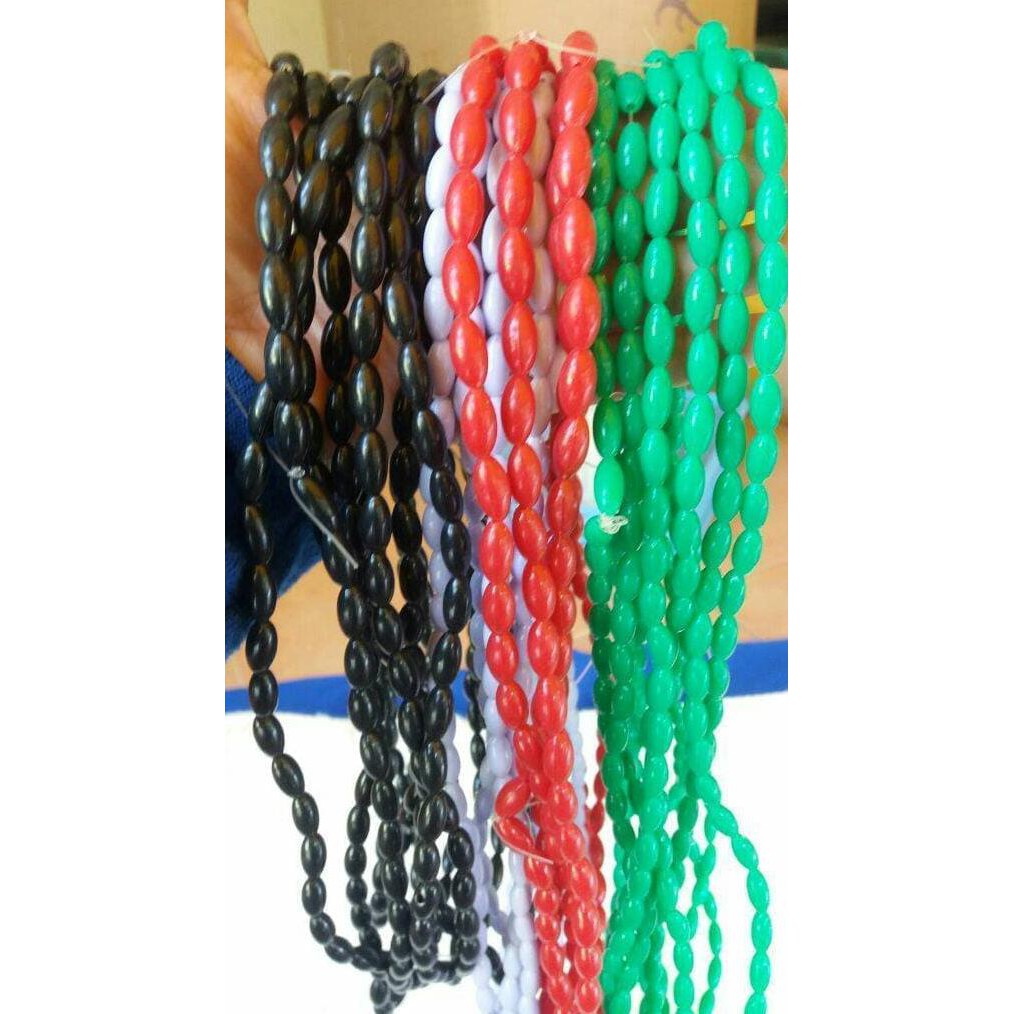

New Manik Manik Plastik Lonjong Aneka Warna ( 1 Renteng ) ( Das ) Ori