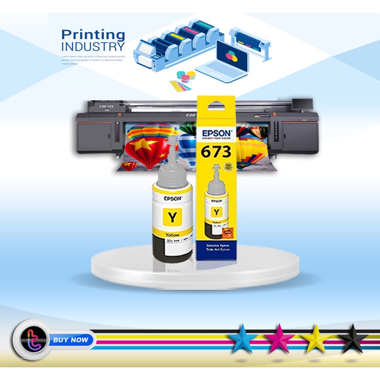 TINTA PRINTER EPSON 673 YELLOW SERIES L800 L805 L850 L1800