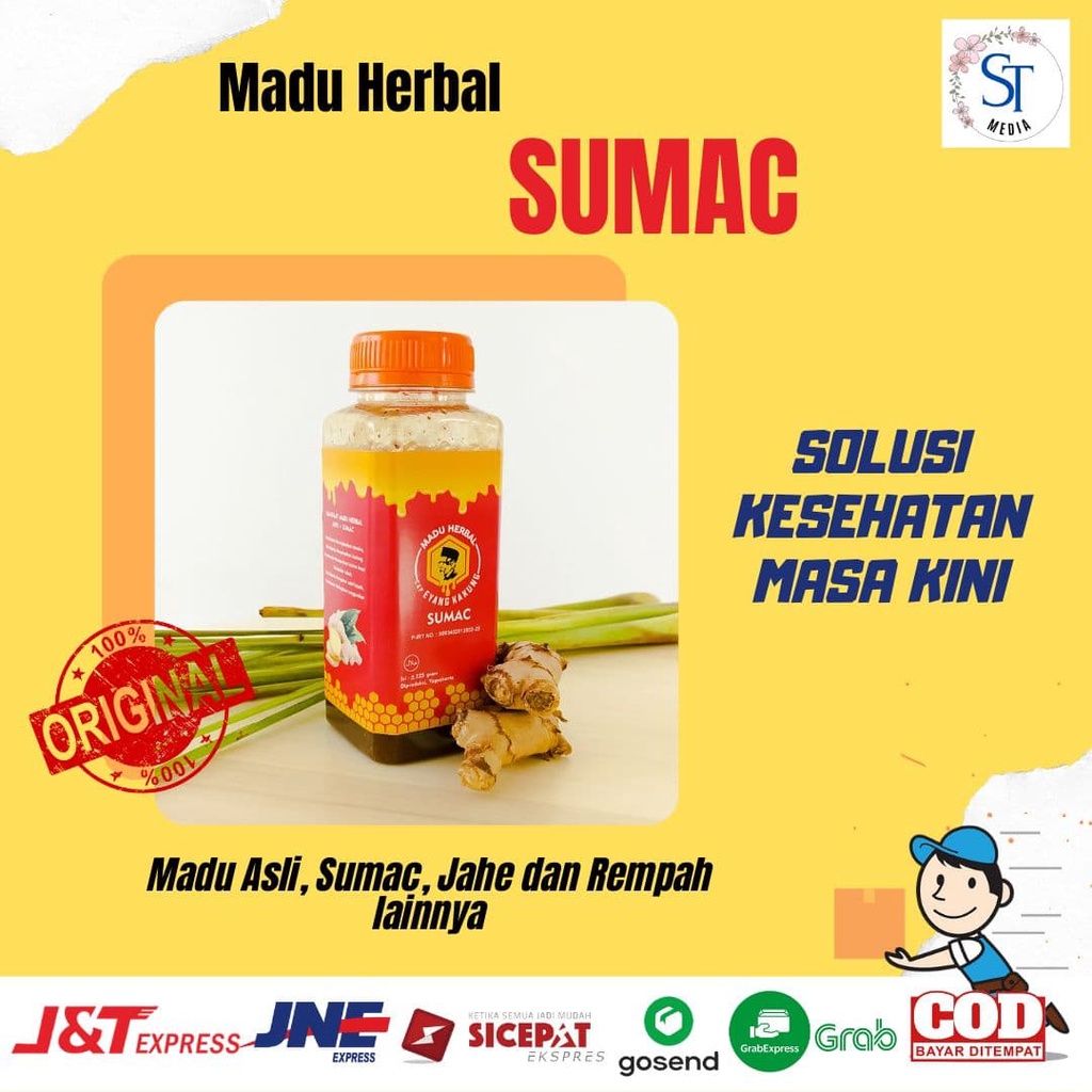 Madu Murni Asli Madu Hutan MADU HERBAL SUMAC, 225 Gr
