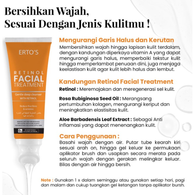 ERTOS/ ERTO'S Facial Treatment 100ml Original BPOM 100% KEMASAN BARU