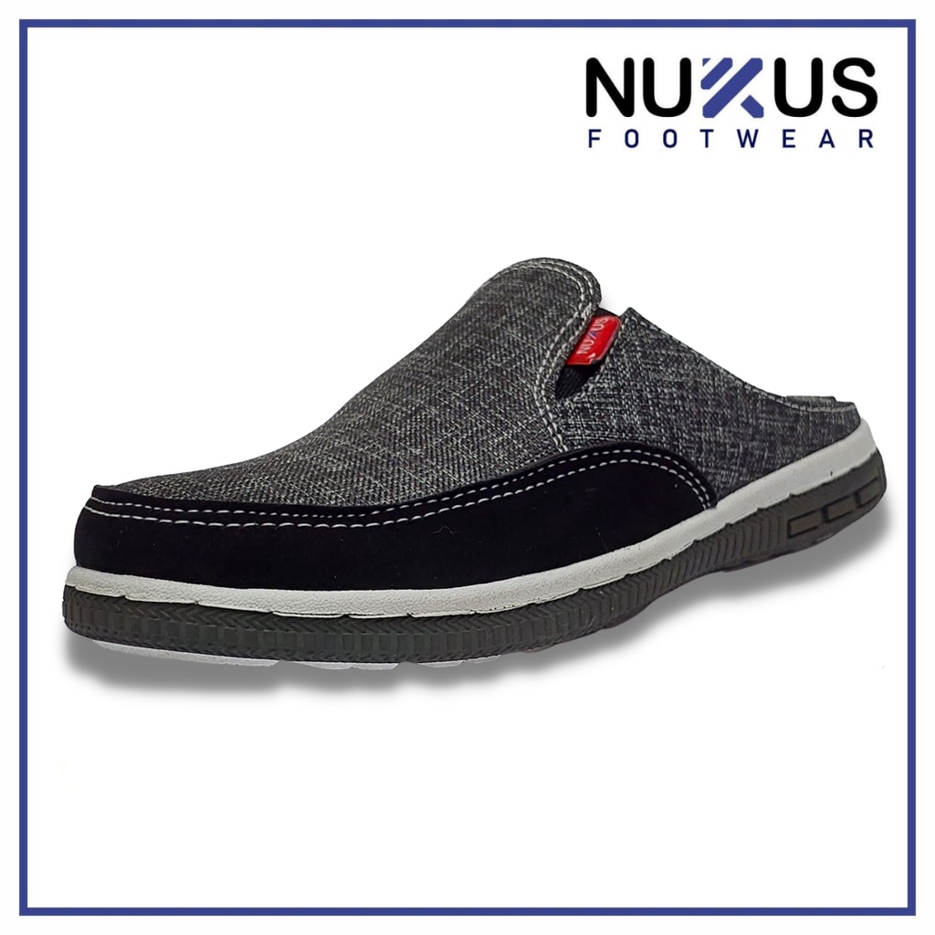 Nukus Sandal Selop Pria Kasual Bustong Hitam - NKH 01 JH