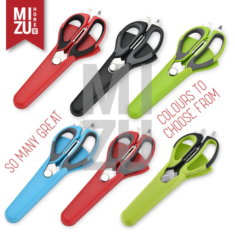 MIZU BUNRETSU Multifunction 8in1 Kitchen Scissors Gunting Dapur Stainless Steel-3