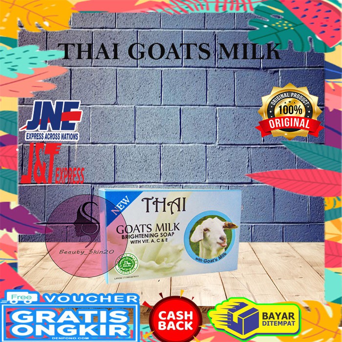 THAI GOATS MILK SOAP 50gr SABUN SUSU KAMBING SABUN MANDI SABUN THAILAND BPOM THAIGOATSMILK BAR SOAP