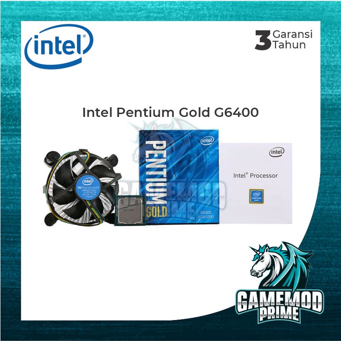 Processor Intel Pentium Dual Core Gold G6400 Box ORI RESMI 10TH GEN