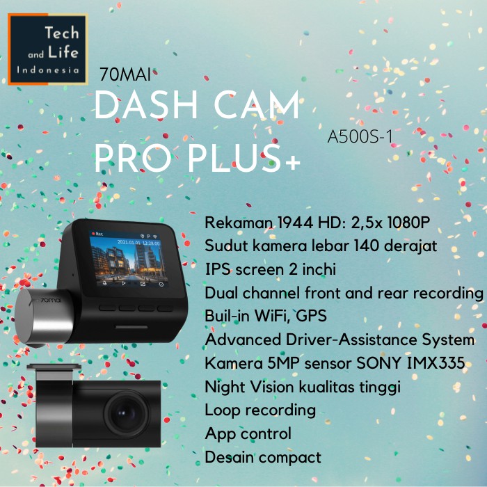 70mai A500s Dash Cam Pro Plus+ GPS ADAS