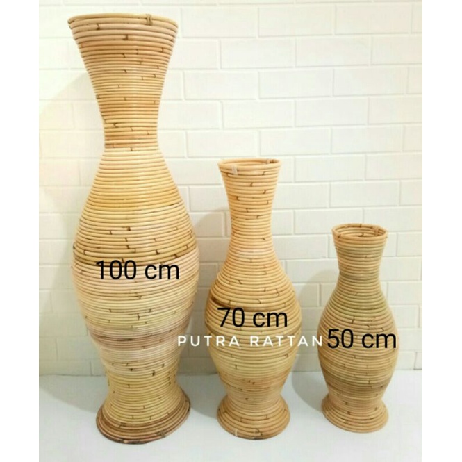 GUCI TEMPAT BUNGA-VAS BUNGA ROTAN 100 CM