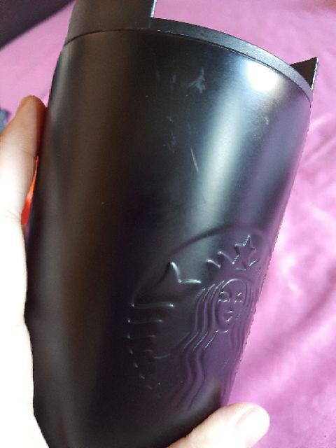 Starbucks Tumbler Siren Black Matte Troy Limited Rare Stainless