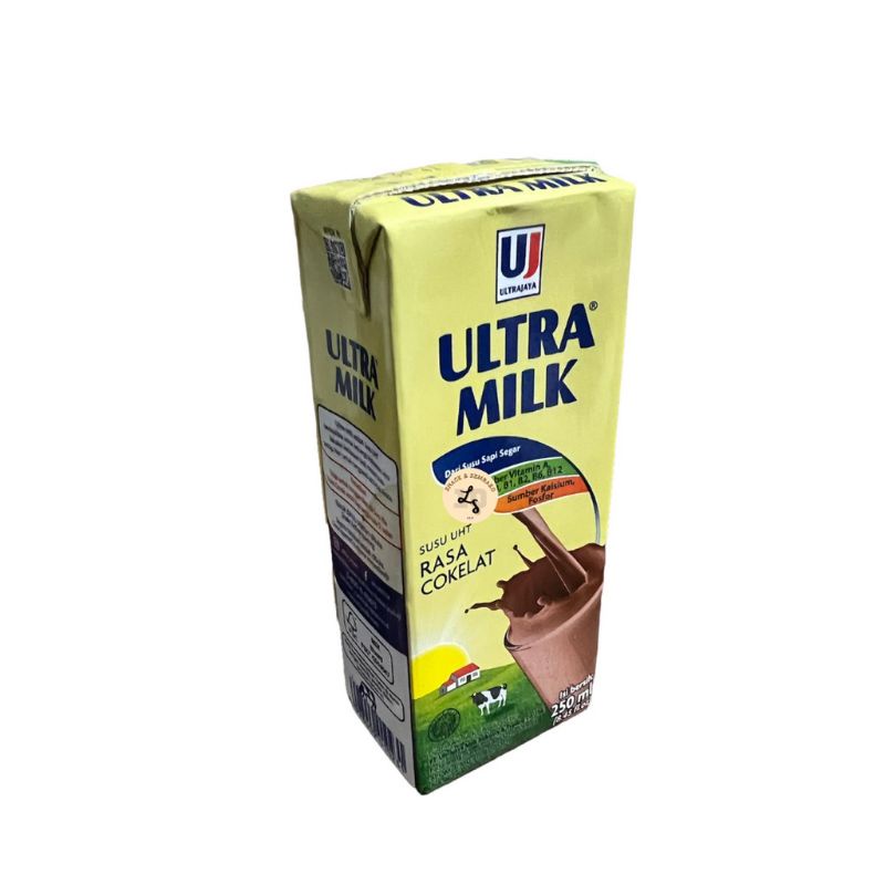 Susu Ultra Milk UHT Ukuran Kecil/Besar @125ml/200ml/250ml coklat stawberry