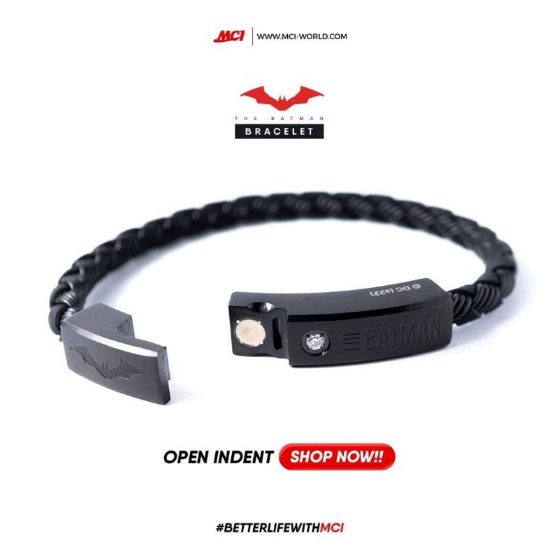 BRACELET BATMAN GELANG PRIA MCI ORI