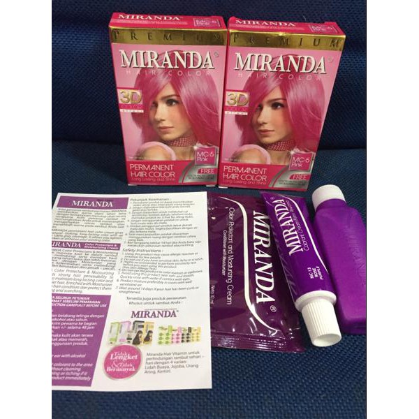Promo Murah Miranda Pink MC-5 Cat Pewarna Rambut Permanen Miranda Warna Pink Hemat 20%