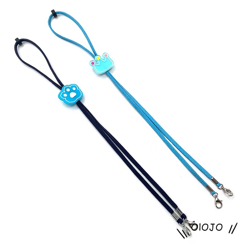 Kartun Topeng Gantung Tali-Adjustable Lucu Anak-anak Wajah Topeng Tali Ekstensi Lanyard - ol