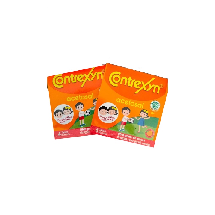 CONTREXYN  STRIP ISI 4 TABLET - OBAT DEMAM ANAK