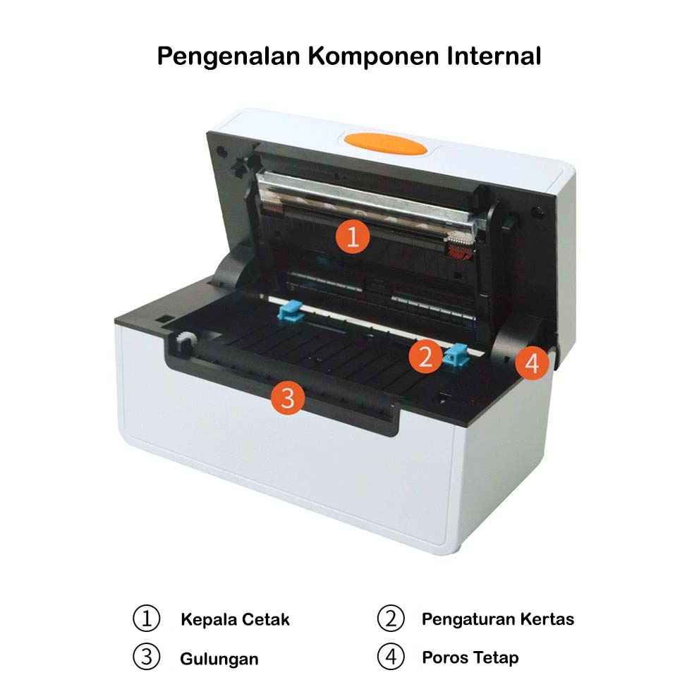 [HH] PRINTER THERMAL LABEL STICKER RESI STIKER USB + BLUETOOTH ZEYA ZY-CC420