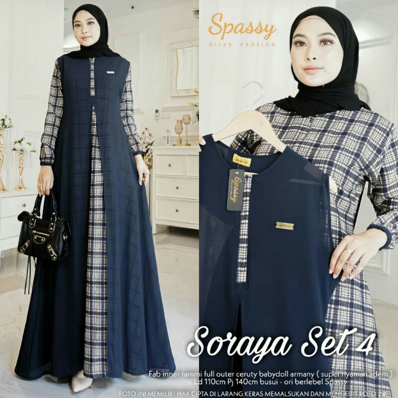 SORAYA Maxi Dress Wanita Muslim Ori bu Spassy