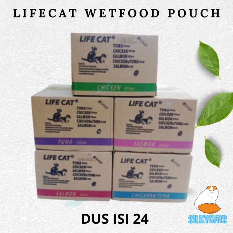 lifecat POUCH dus isi 24. Wetfood makanan basah kucing isi 24